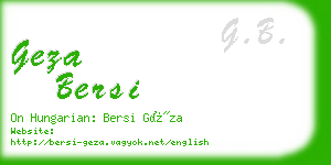 geza bersi business card
